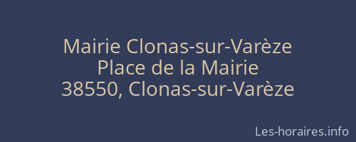 Mairie Clonas-sur-Varèze