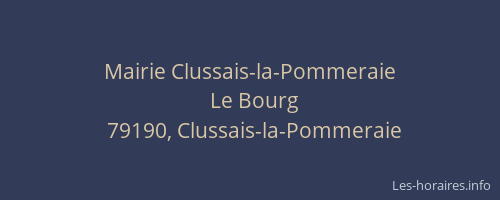 Mairie Clussais-la-Pommeraie