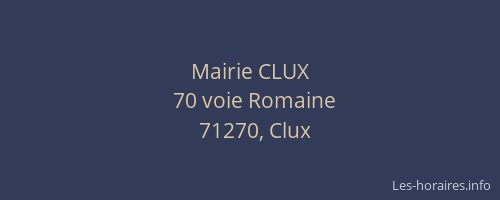 Mairie CLUX