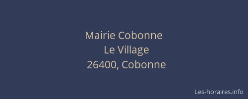 Mairie Cobonne