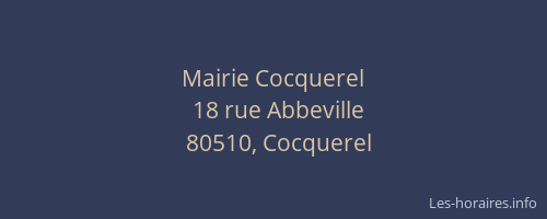 Mairie Cocquerel