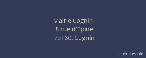 Mairie Cognin