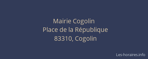 Mairie Cogolin