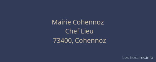 Mairie Cohennoz
