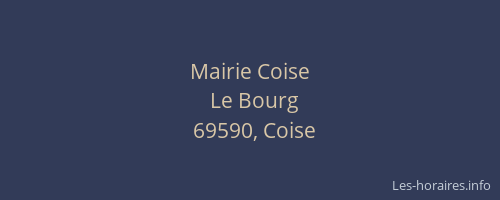 Mairie Coise