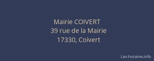 Mairie COIVERT