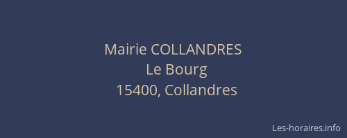Mairie COLLANDRES