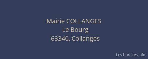 Mairie COLLANGES