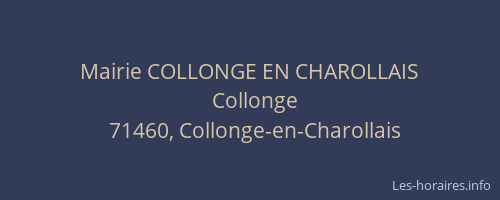 Mairie COLLONGE EN CHAROLLAIS