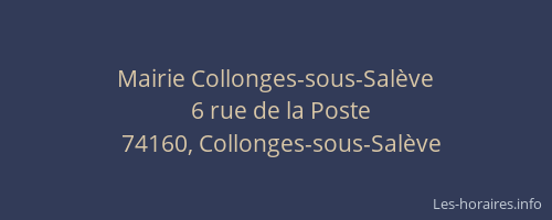 Mairie Collonges-sous-Salève