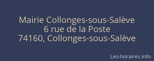 Mairie Collonges-sous-Salève