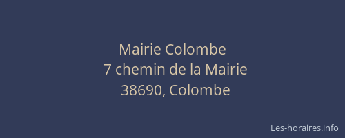 Mairie Colombe