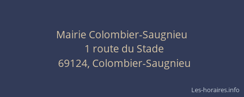 Mairie Colombier-Saugnieu