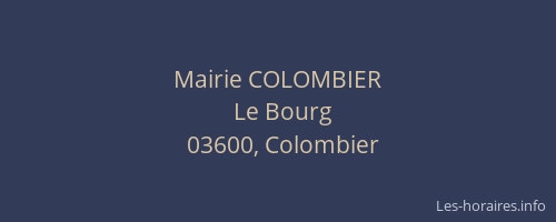 Mairie COLOMBIER