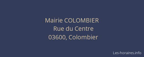 Mairie COLOMBIER