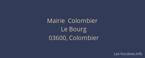 Mairie  Colombier
