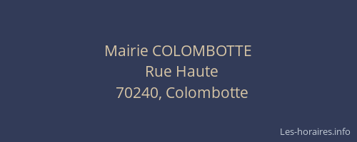 Mairie COLOMBOTTE