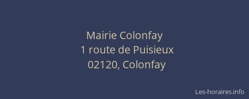 Mairie Colonfay