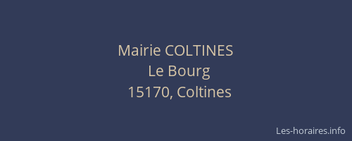 Mairie COLTINES