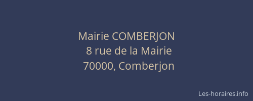 Mairie COMBERJON