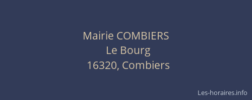 Mairie COMBIERS