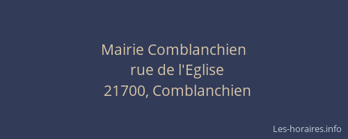 Mairie Comblanchien