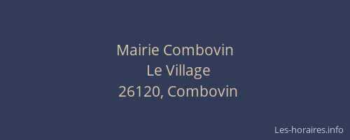 Mairie Combovin
