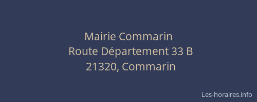 Mairie Commarin