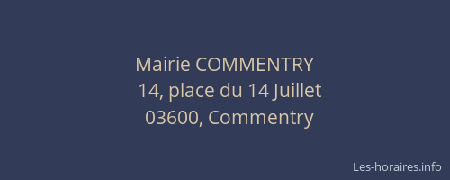 Mairie COMMENTRY