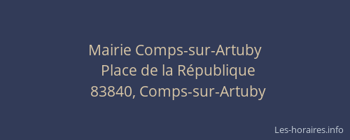 Mairie Comps-sur-Artuby