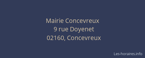 Mairie Concevreux