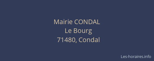 Mairie CONDAL