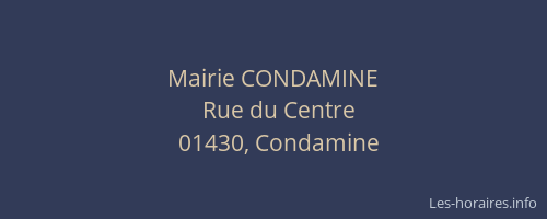 Mairie CONDAMINE
