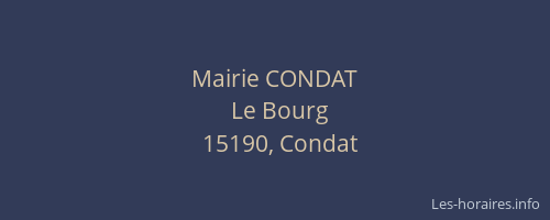 Mairie CONDAT