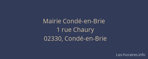 Mairie Condé-en-Brie