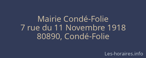 Mairie Condé-Folie