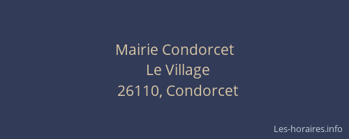 Mairie Condorcet