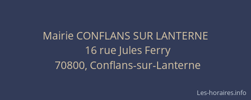 Mairie CONFLANS SUR LANTERNE