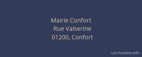 Mairie Confort