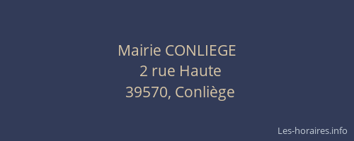 Mairie CONLIEGE