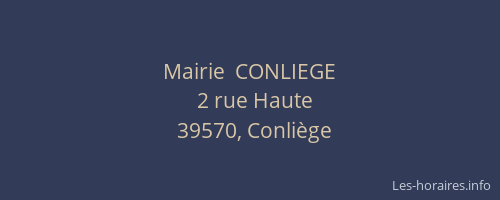 Mairie  CONLIEGE
