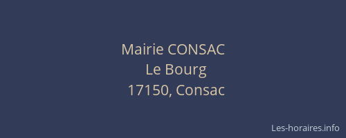 Mairie CONSAC