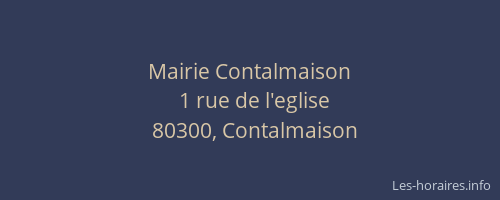 Mairie Contalmaison
