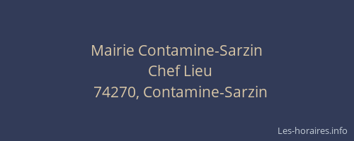 Mairie Contamine-Sarzin