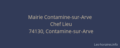 Mairie Contamine-sur-Arve
