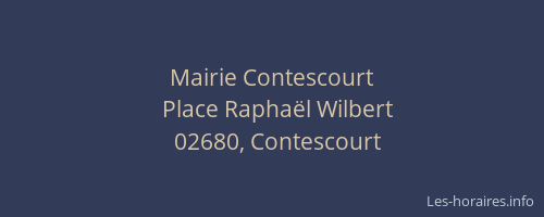 Mairie Contescourt