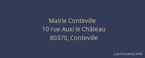 Mairie Conteville