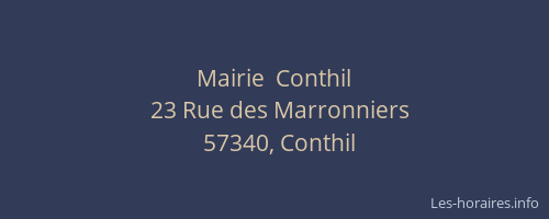 Mairie  Conthil
