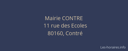 Mairie CONTRE