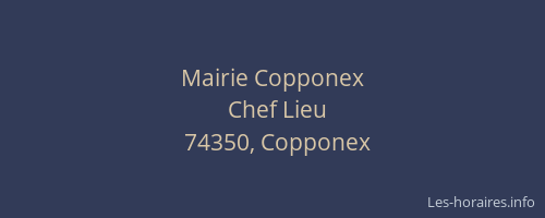 Mairie Copponex